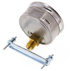 0..40 Bar (0..580 psi) Manomètre monté sur panneau Acier/laiton 100 mm Classe 1.0 (support)