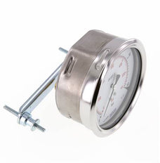 0..40 Bar (0..580 psi) Manomètre monté sur panneau Acier/laiton 100 mm Classe 1.0 (support)