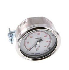 0..40 Bar (0..580 psi) Manomètre monté sur panneau Acier/laiton 100 mm Classe 1.0 (support)