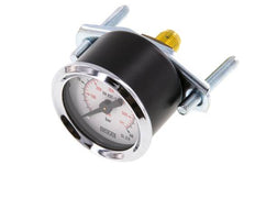 0..40 Bar (0..580 psi) Manomètre monté sur panneau Acier/laiton 40 mm Classe 2.5 (support)