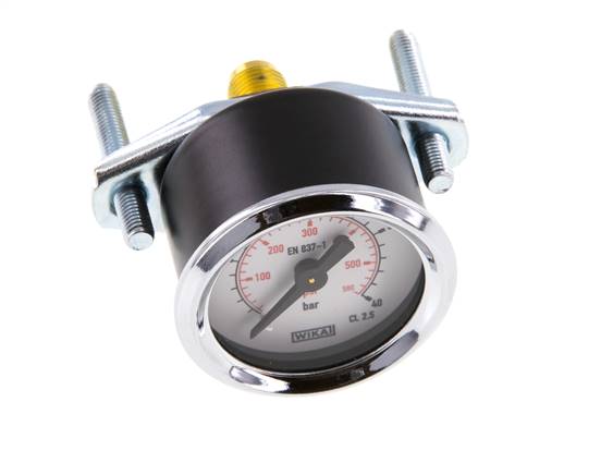 0..40 Bar (0..580 psi) Manomètre monté sur panneau Acier/laiton 40 mm Classe 2.5 (support)
