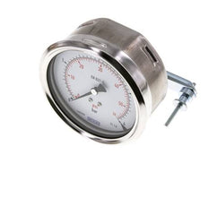 0..4 Bar (0..58 psi) Manomètre monté sur panneau Acier/laiton 100 mm Classe 1.0 (support)