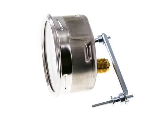 0..4 Bar (0..58 psi) Manomètre monté sur panneau Acier/laiton 100 mm Classe 1.0 (support)