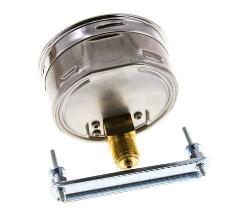 0..4 Bar (0..58 psi) Manomètre monté sur panneau Acier/laiton 100 mm Classe 1.0 (support)
