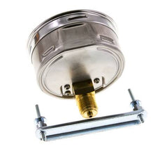 0..4 Bar (0..58 psi) Manomètre monté sur panneau Acier/laiton 100 mm Classe 1.0 (support)