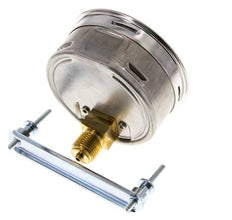 0..4 Bar (0..58 psi) Manomètre monté sur panneau Acier/laiton 100 mm Classe 1.0 (support)