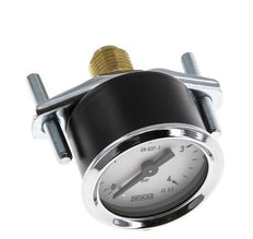 0..4 Bar (0..58 psi) Manomètre monté sur panneau Acier/laiton 40 mm Classe 2.5 - 1/4'' (Support)