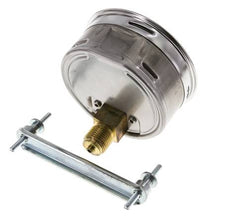 0..60 Bar (0..870 psi) Manomètre à encastrer Acier/laiton 100 mm Classe 1.0 (Support)