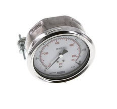 0..60 Bar (0..870 psi) Manomètre à encastrer Acier/laiton 100 mm Classe 1.0 (Support)
