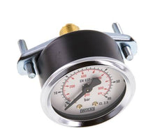0..60 Bar (0..870 psi) Manomètre encastrable Acier/laiton 50 mm Classe 2.5 (Support)