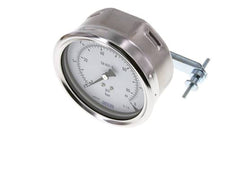 0..6 Bar (0..87 psi) Manomètre à encastrer Acier/laiton 100 mm Classe 1.0 (Support)
