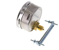 0..6 Bar (0..87 psi) Manomètre à encastrer Acier/laiton 100 mm Classe 1.0 (Support)