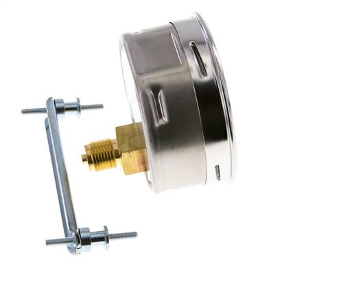 0..6 Bar (0..87 psi) Manomètre à encastrer Acier/laiton 100 mm Classe 1.0 (Support)