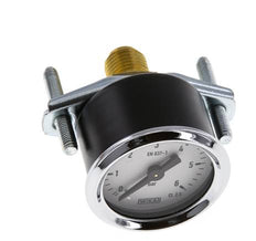 0..6 Bar (0..87 psi) Manomètre monté sur panneau Acier/laiton 40 mm Classe 2.5 - 1/4'' (Support)