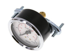 0..6 Bar (0..87 psi) Manomètre monté sur panneau Acier/laiton 63 mm Classe 2.5 (support)