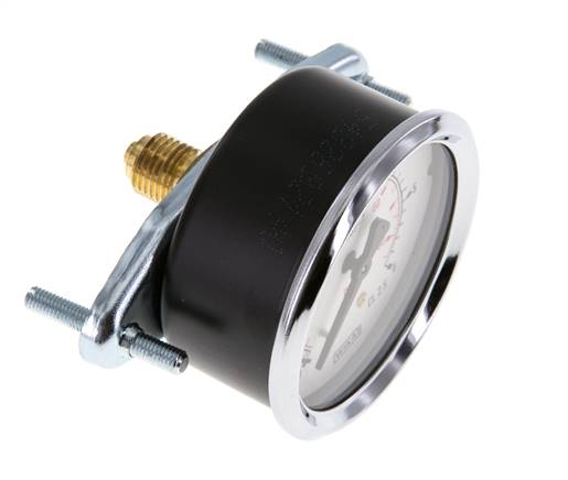 0..6 Bar (0..87 psi) Manomètre monté sur panneau Acier/laiton 63 mm Classe 2.5 (support)