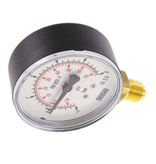 -1..5 Bar (-15..73 lb/po2) Manomètre sous plastique/laiton 63 mm Classe 2.5