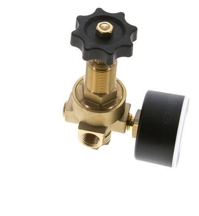 Reducteur de pression eau et air laiton G1/4'' 2.5 l/min 0.5-16 bar/7-232psi
