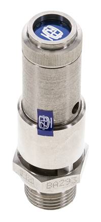 G 1/2'' Acier inoxydable 316 Ti Soupape de sécurité préréglée 5.5 bar (79.77 psi) DN 10