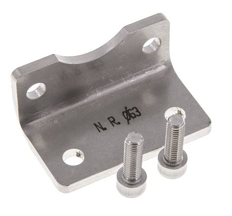 Pied de fixation 63 mm ISO 15552 Acier inoxydable 316 (1.4401)