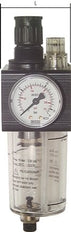 FRL G3/8'' 1400l/min 0.5-16.0bar/7-232psi (Vanne de vidange externe) Combo 1 en polycarbonate