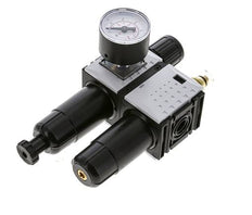 FRL 2 Parties G1/4'' 800l/min 0.2-4.0bar/3-58psi Semi-Auto 40 mm Manomètre Métal Futura 0