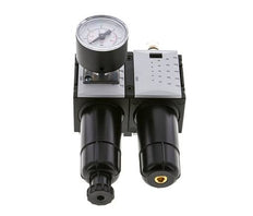 FRL 2 Parties G1/4'' 800l/min 0.2-4.0bar/3-58psi Semi-Auto 40 mm Manomètre Métal Futura 0