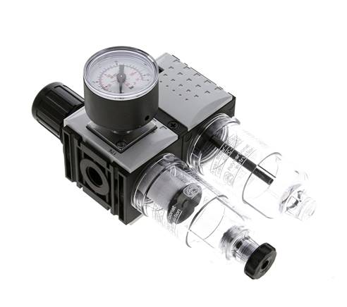 FRL G1/4'' 800l/min 0.5-10.0bar/7-145psi 40 mm Manomètre Futura 0