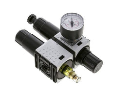 FRL 2 Parties G1/4'' 800l/min 0.2-4.0bar/3-58psi Semi-Auto 40 mm Manomètre Métal Futura 0