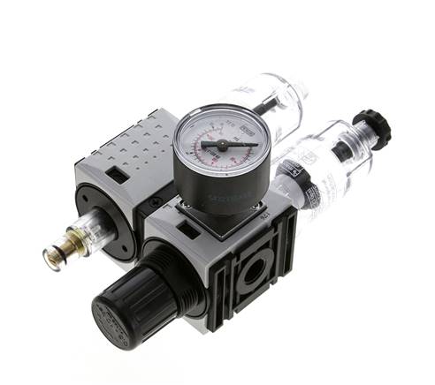 FRL G1/4'' 800l/min 0.5-10.0bar/7-145psi 40 mm Manomètre Futura 0