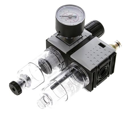 FRL G1/4'' 800l/min 0.5-10.0bar/7-145psi 40 mm Manomètre Futura 0
