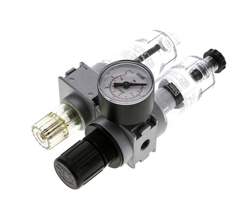 FRL 2 Parties G1/8'' 700l/min 0.1-3.0bar/1-44psi Semi-Auto 40 mm Manomètre Polycarbonate Multifix 0