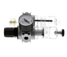 FRL 2 Parties G1/4'' 700l/min 0.5-10.0bar/7-145psi Semi-Auto 40 mm Manomètre Polycarbonate Multifix 0
