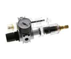 FRL 2 Parties G1/4'' 700l/min 0.2-6.0bar/3-87psi Auto 40 mm Manomètre Polycarbonate Multifix 0