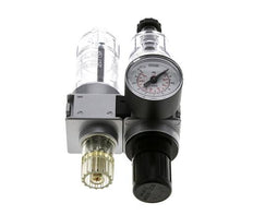 FRL 2 Parties G1/8'' 700l/min 0.2-6.0bar/3-87psi Semi-Auto 40 mm Manomètre Polycarbonate Multifix 0