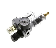 FRL 2 Parties G1/4'' 700l/min 0.5-10.0bar/7-145psi Auto 40 mm Manomètre Polycarbonate Multifix 0