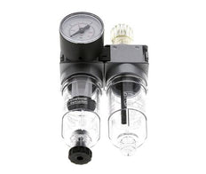 FRL 2 Parties G1/8'' 700l/min 0.5-10.0bar/7-145psi Semi-Auto 40 mm Manomètre Polycarbonate Multifix 0