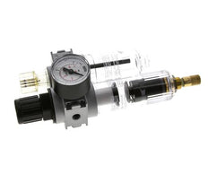 FRL 2 Parties G1/8'' 700l/min 0.5-10.0bar/7-145psi Auto 40 mm Manomètre Polycarbonate Multifix 0