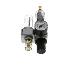 FRL 2 Parties G1/4'' 700l/min 0.5-10.0bar/7-145psi Auto 40 mm Manomètre Polycarbonate Multifix 0