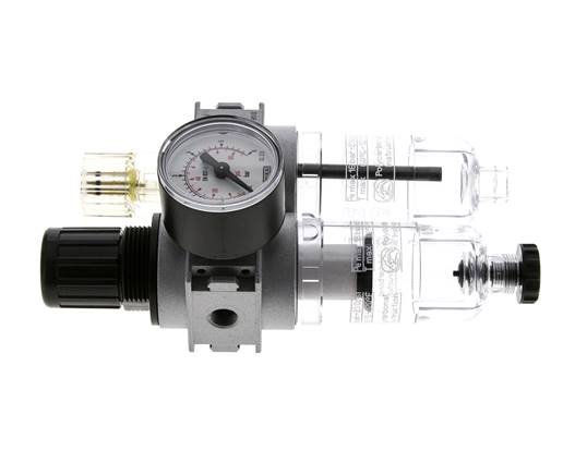 FRL 2 Parties G1/8'' 700l/min 0.1-3.0bar/1-44psi Semi-Auto 40 mm Manomètre Polycarbonate Multifix 0