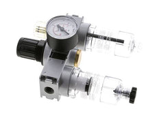 FRL 3 Parties G1/4'' 750l/min 0.5-10.0bar/7-145psi Semi-Auto 40 mm Manomètre Polycarbonate Multifix 0