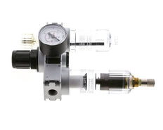 FRL 3 Parties G1/4'' 750l/min 0.5-10.0bar/7-145psi Auto (Fermé Sans Pression) Manomètre 40 mm Polycarbonate Multifix 0