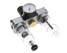 FRL 3 Parties G1/4'' 750l/min 0.5-10.0bar/7-145psi Semi-Auto 40 mm Manomètre Polycarbonate Multifix 0