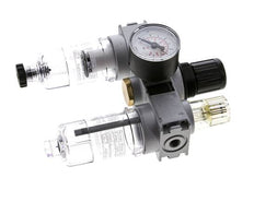 FRL 3 Parties G1/8'' 750l/min 0.2-6.0bar/3-87psi Semi-Auto 40 mm Manomètre Polycarbonate Multifix 0