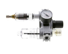 FRL 3 Parties G1/4'' 750l/min 0.5-10.0bar/7-145psi Auto (Fermé Sans Pression) Manomètre 40 mm Polycarbonate Multifix 0