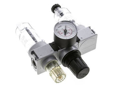 FRL 3 Parties G1/4'' 750l/min 0.5-10.0bar/7-145psi Semi-Auto 40 mm Manomètre Polycarbonate Multifix 0