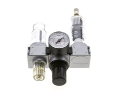 FRL 3 Parties G1/4'' 750l/min 0.5-10.0bar/7-145psi Auto (Fermé Sans Pression) Manomètre 40 mm Polycarbonate Multifix 0