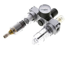 FRL 3 Parties G1/4'' 750l/min 0.5-10.0bar/7-145psi Auto (Fermé Sans Pression) Manomètre 40 mm Polycarbonate Multifix 0