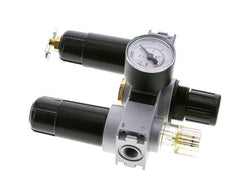 FRL 3 Parties G1/4'' 750l/min 0.5-10.0bar/7-145psi Semi-Auto 40 mm Manomètre Métal Multifix 0