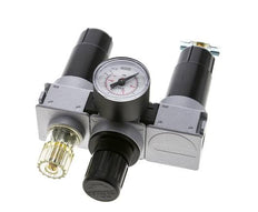 FRL 3 Parties G1/4'' 750l/min 0.5-10.0bar/7-145psi Semi-Auto 40 mm Manomètre Métal Multifix 0